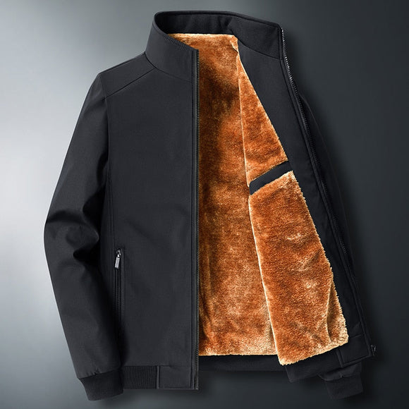 Shawbest-Men Casual Fleece Warm Jacket