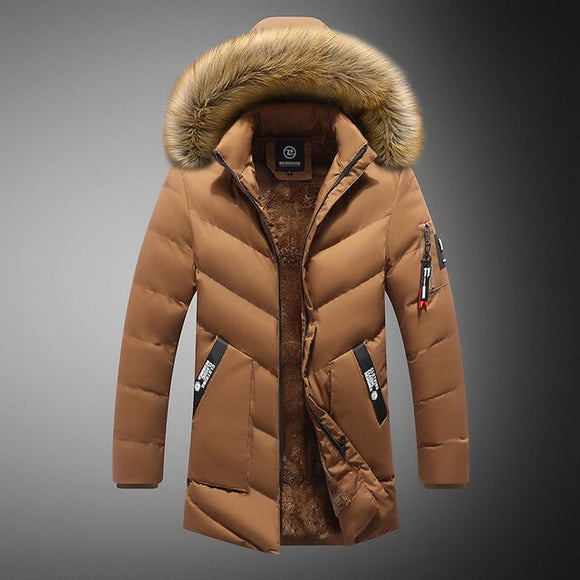 Shawbest-Men Winter Warm Thicken Parker Jacket