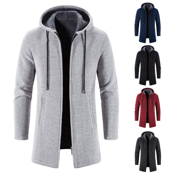 Shawbest-Men's Long Grab Cashmere Warm Coat