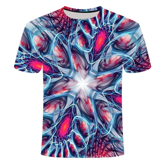 Men's summer's new 3D printed short-sleeved T-shirt