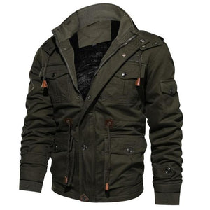 Shawbest-New Men's Military Bomber Leather Jackets