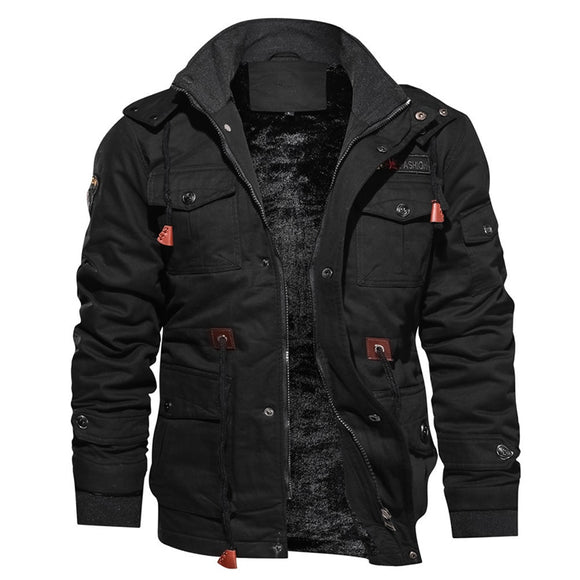 Shawbest-New Men's Military Bomber Leather Jackets