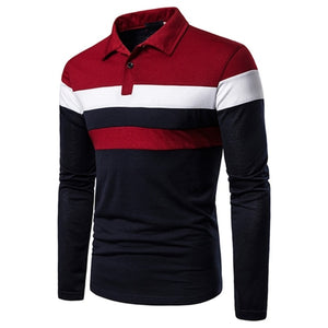 Shawbest-Mens Casual Striped Long Sleeve Shirt