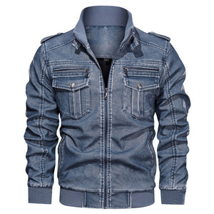 Shawbest - Mens Motorcycle Zipper Leather Jackets