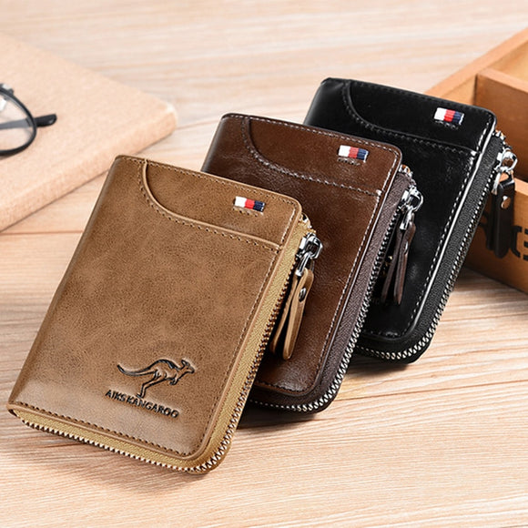 Shawbest-Mens Wallet Leather Business Card Holder