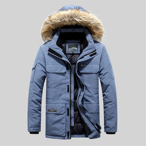 Shawbest - Mid-Long Winter Men Casual Windbreaker Jacket