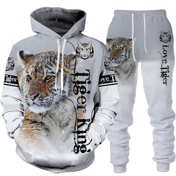 Shawbest-New Animal 3D Tiger Printed Suit