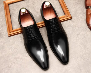Shawbest-Genuine Leather Designer Oxford Shoes