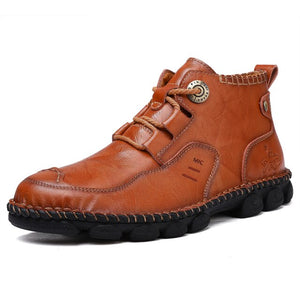 Shawbest-Autumn Winter Men Leather Ankle Boots