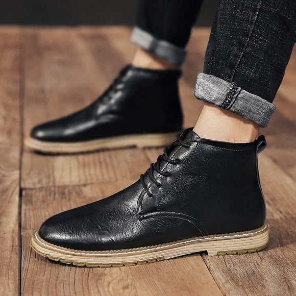 Shawbest-Mens Fashion Casual Ankle Boots