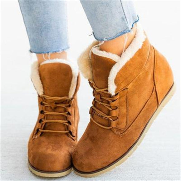 Shawbest-New Women Fashion Warm Plush Winter Boots