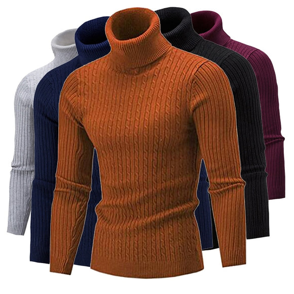 Shawbest-New Men's Turtleneck Sweater Pullover