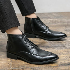 Shawbest-New Man Fashion Leather Ankle Boots