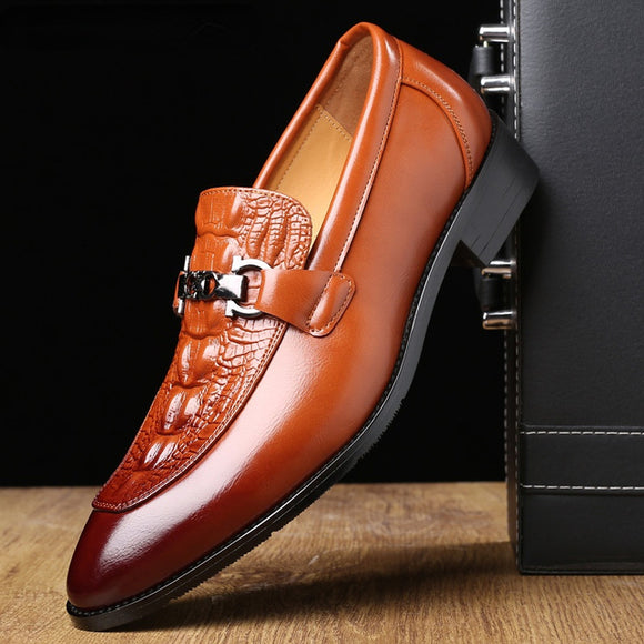 Shawbest-New Men Leather Oxford Shoes