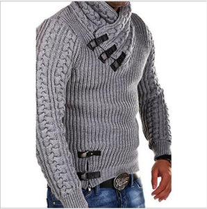 Shawbest-Men's Fashion Button Thick Sweater