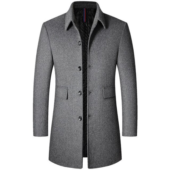 Shawbest-New Men's Thickening Classic Woolen Jacket Coats