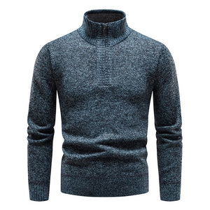 Shawbest-Men Fashion Slim Fit Zipper Sweater