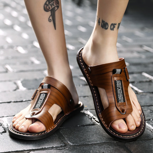 Shawbest-New Leather Summer Outdoor Sandals