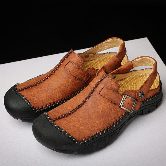 Shawbest-New Men Soft Leather Casual Shoes