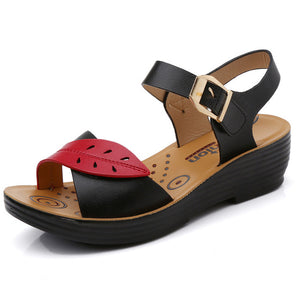 Shawbest-Summer Women Fashion Leather Sandals