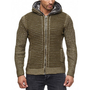 Shawbest-New Men Hooded Knitted Sweater