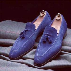 Shawbest-New Men Suede Leather Tassel Loafers