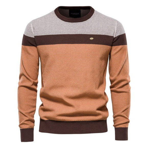 Shawbest-Men Casual O-neck High Quality Pullover