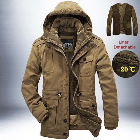 Shawbest-Mens Winter Thick Warm Parkas Jackets