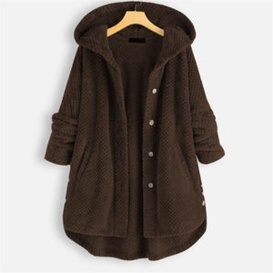 Shawbest-Women Fashion Hooded Double-sided Fleece Coat