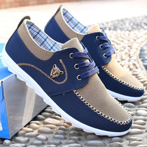 Shawbest-New Men Walking Casual Canvas Shoes