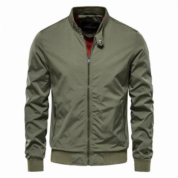 Shawbest-Men Casual Stand Collar Bomber Jackets