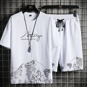 Shawbest-Breathable Men's T-shirt + Shorts Set