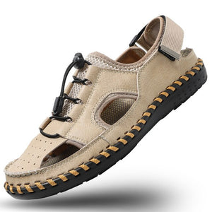 Shawbest-Summer Men's Genuine Leather Sandals