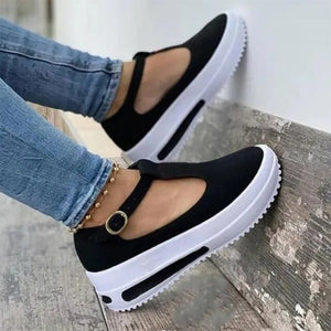 Shawbest-Buckle Strap Casual Female Shoes