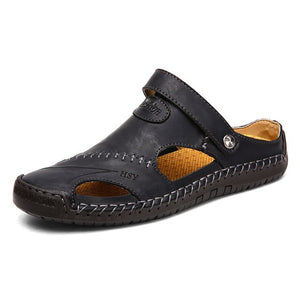 Shawbest - Summer Men Leather Classic Roman Sandals