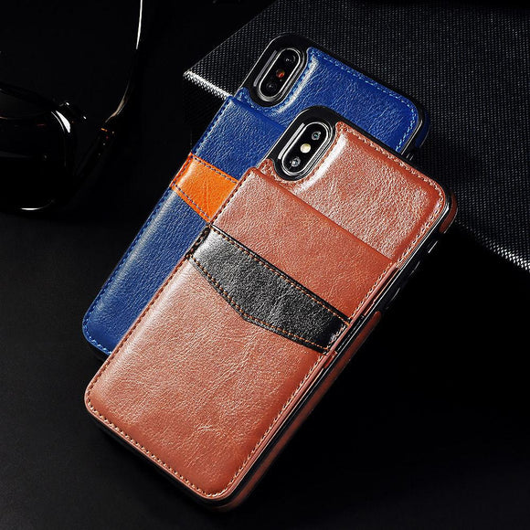Shawbest - Luxury Flip Leather Wallet Cases For iPhone