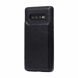 Retro PU Leather Wallet Magnet Multi Card Case For Samsung