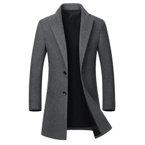Shawbest-Men's Casual High-quality Wool Coat
