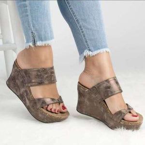Shawbest-New Women Platform Wedges Sandals
