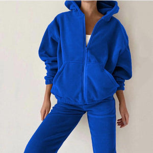 Shawbest-Women Casual Long Sleeve Hooded Tracksuit