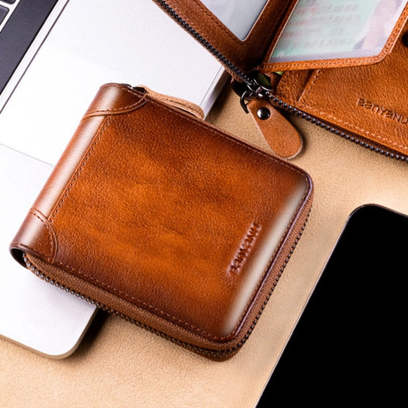 Shawbest-Fashion Genuine Leather Men's Wallet